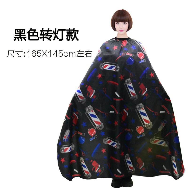 Hair Cutting Hair Scarf Tiktok Fashionable Retro Oil Head Barber Shop Family Hair Salon Special Haircut Scarf Non-Stick Hair - Image 1