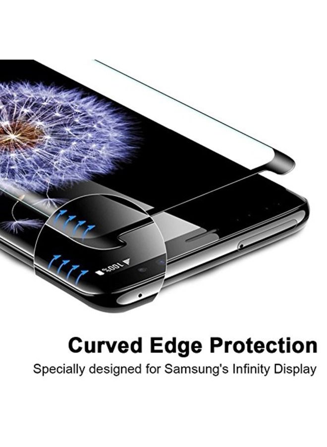 Galaxy S8 Screen Protector Glass, Full Cover Tempered Glass Screen Protector Film - Image 3