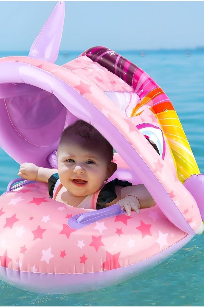 Generic "Enjoy an unforgettable summer with the shaded children's float that combines the fun of playing in the water with protection from the scorching sun, ensuring your child hours of safe and comfortable enjoyment. Children's float - children's float for sun protection - children's float with umbrella - children's swimming float -Swimming supplies-water games - Image 4