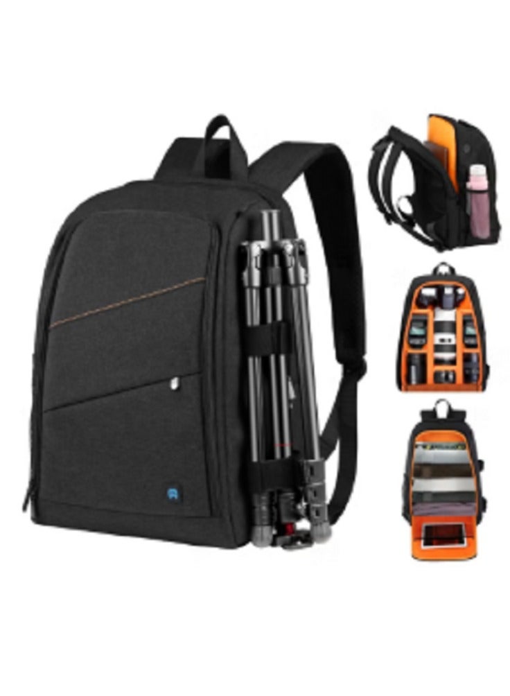 PULUZ Waterproof Camera Bag Case Travel DSLR Camera Backpack for SLR DSLR, Lenses, Accessories Backpack Laptop Tablet Backpack Compatible for Sony/Canon/Nikon Camera and Lens Tripod Accessories - Image 1