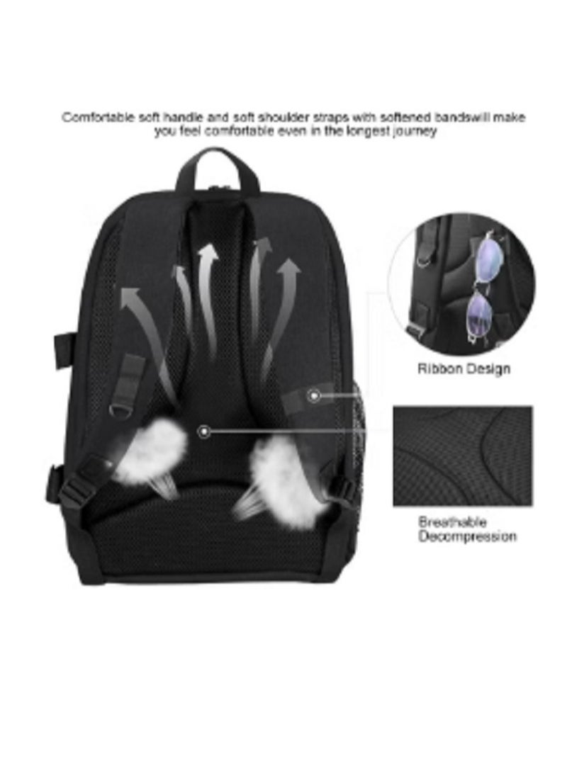 PULUZ Waterproof Camera Bag Case Travel DSLR Camera Backpack for SLR DSLR, Lenses, Accessories Backpack Laptop Tablet Backpack Compatible for Sony/Canon/Nikon Camera and Lens Tripod Accessories - Image 5