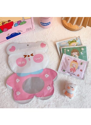 Generic Portable Mini Cute Warm Handbag Small Size Self Heating Warm Handbag Student Winter Hand Modern Simple Style 2#Pink bear 