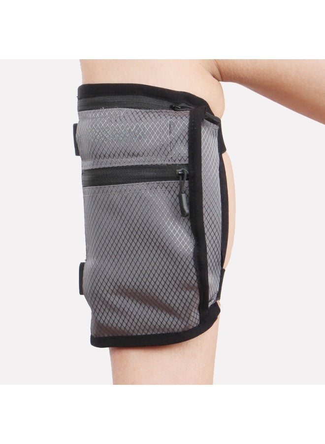 Mini Tactical Sports Leg Bag Mobile Phone Running Passport Cover Military Fan Leg Pouch Outdoor Camouflage Crossbody Bag-Color:Black-Capacity:No LOGO.