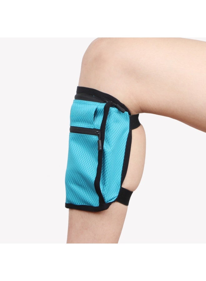 Mini Tactical Sports Leg Bag Mobile Phone Running Passport Cover Military Fan Leg Pouch Outdoor Camouflage Crossbody Bag-Color:Black-Capacity:No LOGO.