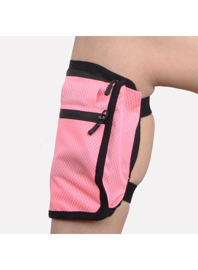 Mini Tactical Sports Leg Bag Mobile Phone Running Passport Cover Military Fan Leg Pouch Outdoor Camouflage Crossbody Bag-Color:Black-Capacity:No LOGO.