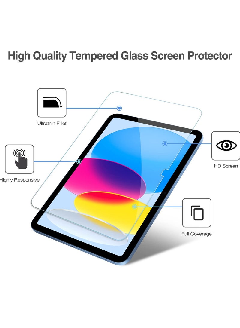 Procases 2 Pack iPad 10th Generation Screen Protector Tempered Glass Screen Film Guard 10.9 Inch Clear - Image 4