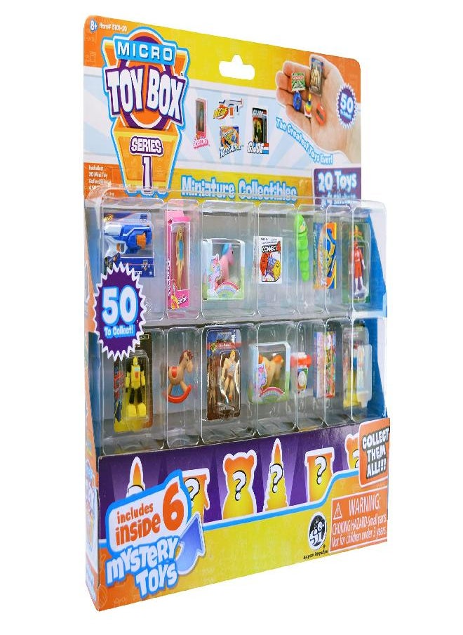 Worlds Smallest - Worlds Smallest Micro Toy Box Series 1 Mini Collectibles 20 Pack, Multi,Miniature - Image 1