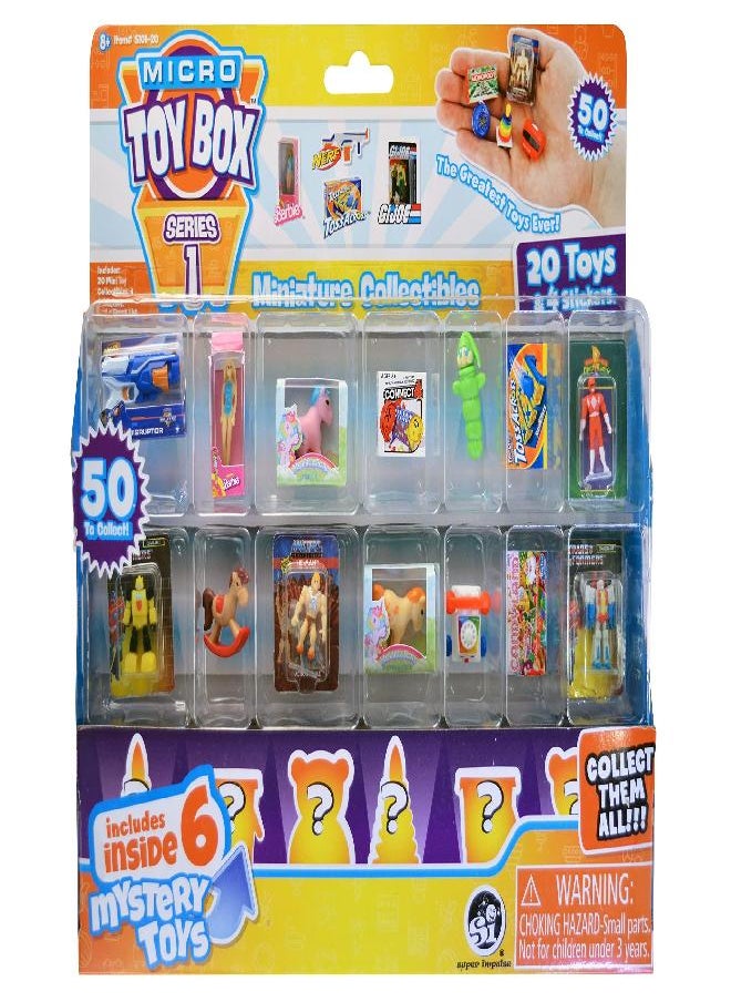 Worlds Smallest - Worlds Smallest Micro Toy Box Series 1 Mini Collectibles 20 Pack, Multi,Miniature - Image 1