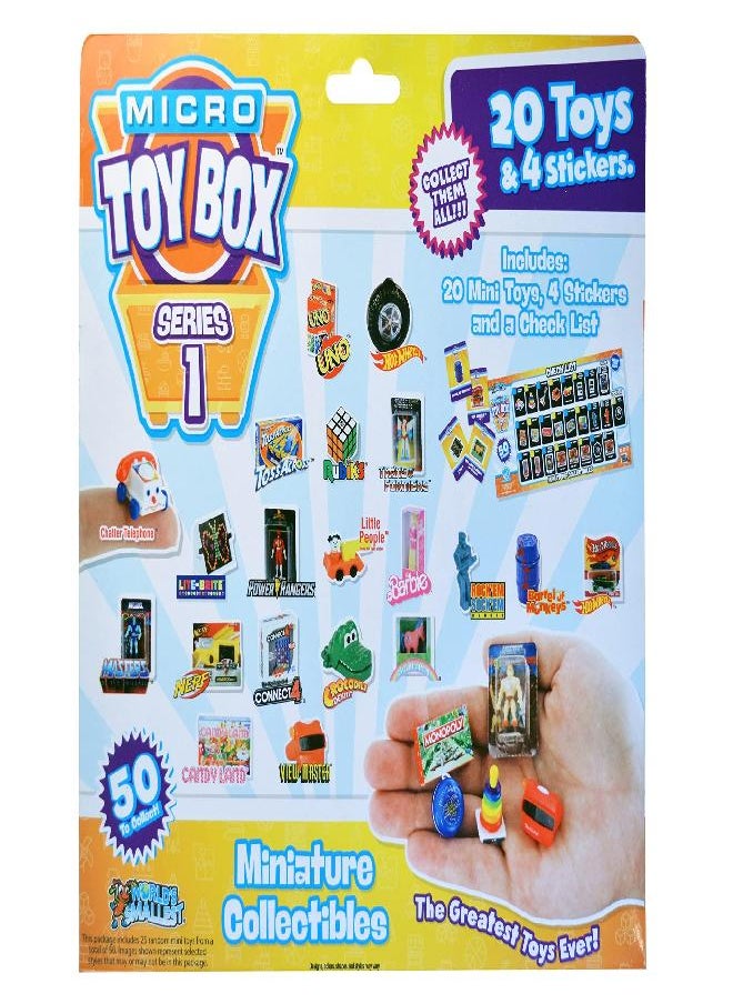 Worlds Smallest - Worlds Smallest Micro Toy Box Series 1 Mini Collectibles 20 Pack, Multi,Miniature - Image 1