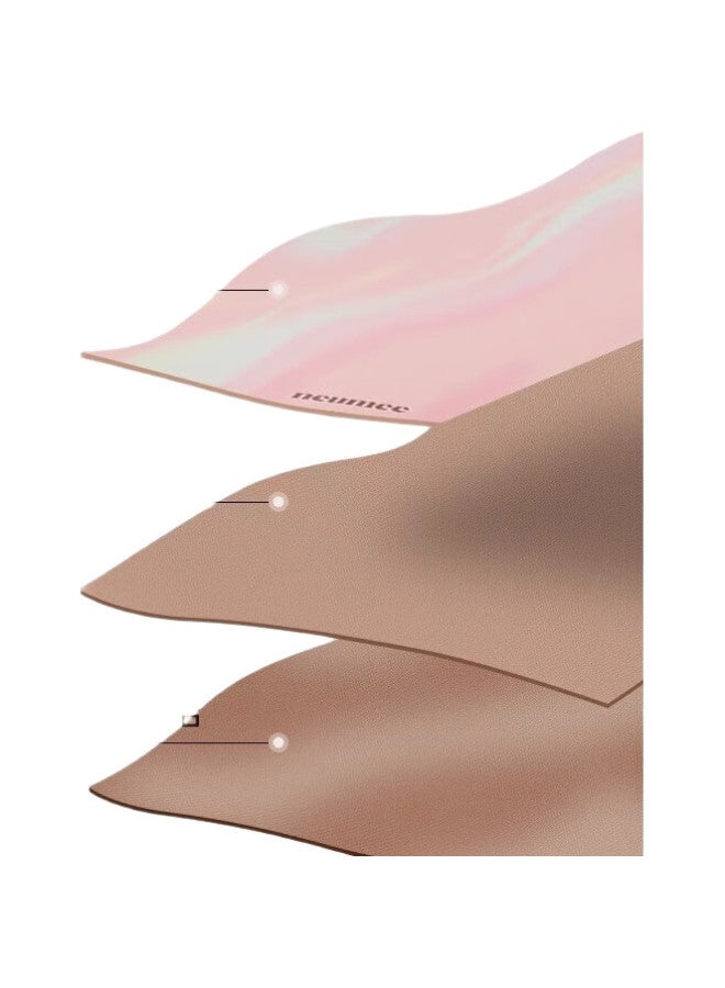 neumee Professional Yoga Natural Rubber Mat Anti-Slip Absorbent Dance Golden Bottom Light Luxury Gift Pink Gold - Image 1