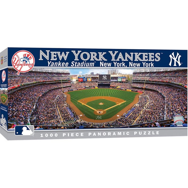 MasterPieces 1000 Piece Sports Jigsaw Puzzle MLB New York Yankees Center View Panoramic 13x39 - Image 1