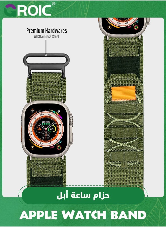 متوافق مع ساعة Apple Watch Ultra 2 / Ultra Band 49 مم للرجال، نايلون تكتيكي متين عريض متوافق مع أحزمة ساعة Apple 45 مم 44 مم 42 مم، حزام حلقة رياضي لسلسلة iWatch Bands 9/8/7/6/5/4/3/2/1 - pzsku/Z2469AC35C226D0D1B93BZ/45/_/1704177463/736b9869-8e33-46d3-867b-fc5f22a01b6b