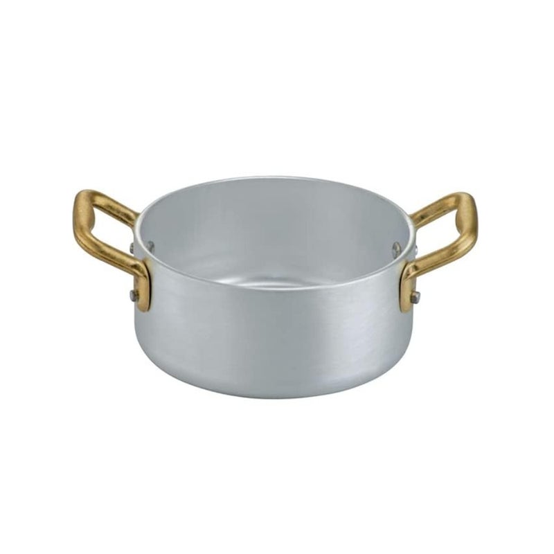 Ottinetti 12cm Mini Cookware Deep Sauce Pan Casserole Pot with 2 Gold Handles Perfect for Kitchen to Table Serveware in Vintage Cocotte Cookware Designs - Image 2