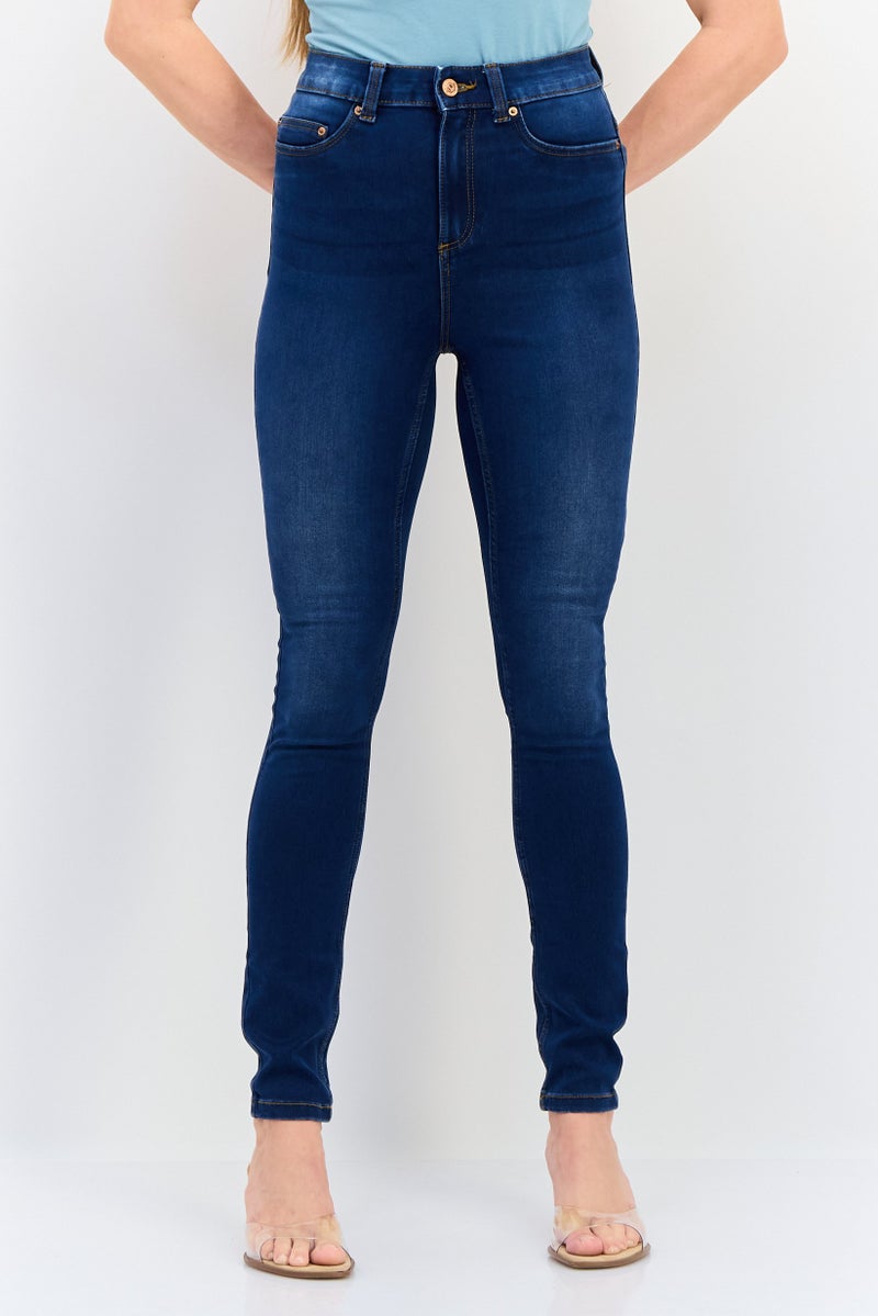 VERO MODA I Scenery by Veromoda Women Skinny Fit Washed Stretchable Jeans, Blue - Image 1