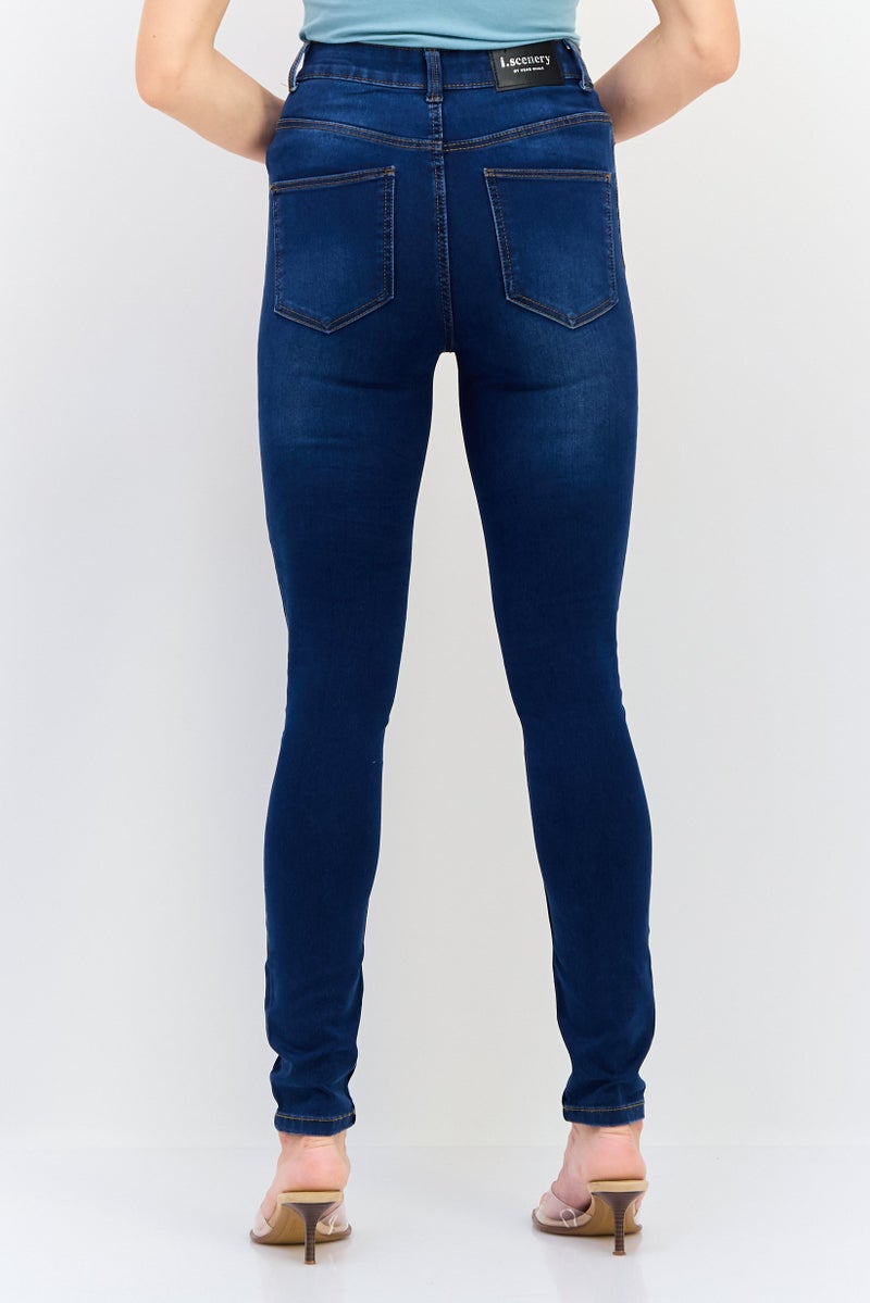 VERO MODA I Scenery by Veromoda Women Skinny Fit Washed Stretchable Jeans, Blue - Image 3