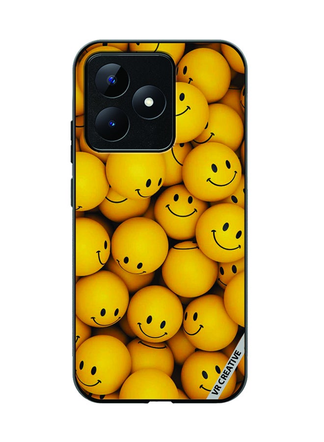 VR CREATIVE Protective Case Cover For Realme C53 Smiley Design Multicolour - Image 1