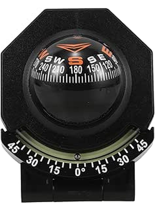 Luminous Vehicle Compass Ball With Foldable Auto Dash Mount High Accuracy Directional Guide For Car Boat Truck Marine Off Road Use Black - Image 1