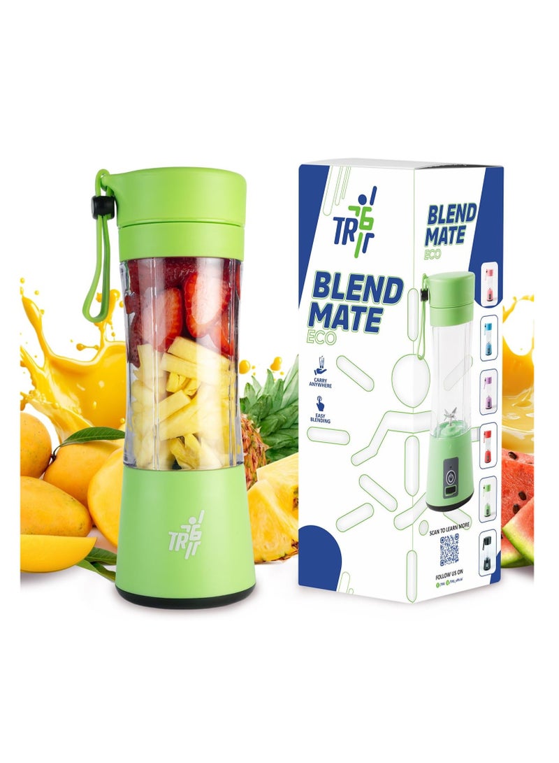 TR6 Blendmate Eco Portable Blender for Smoothies & Shakes – 380ML Rechargeable | Compact (Green) - Image 1