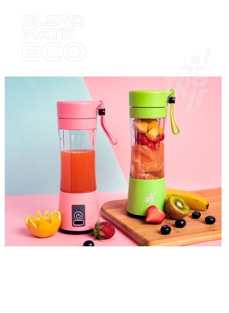 TR6 Blendmate Eco Portable Blender for Smoothies & Shakes – 380ML Rechargeable | Compact (Green) - Image 4