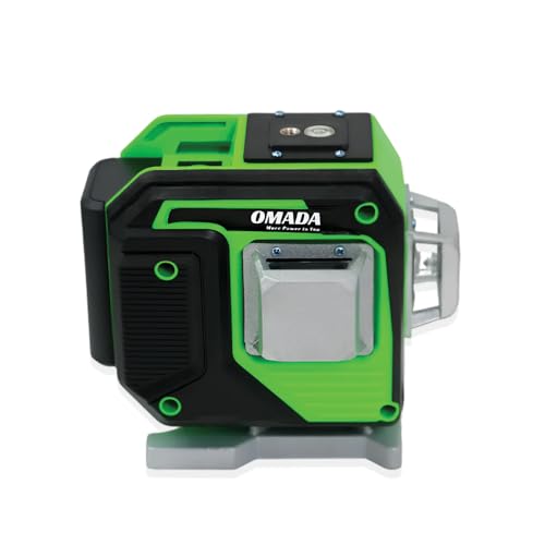 Omada Professional 12 Lines Green Self Laser leveling Machine | 4x360° Vertical and Horizontal Lines with Down Plumb Dot Alignment Self-leveling Laser Tool | 360°Rotating Base | For Construction work - Image 1