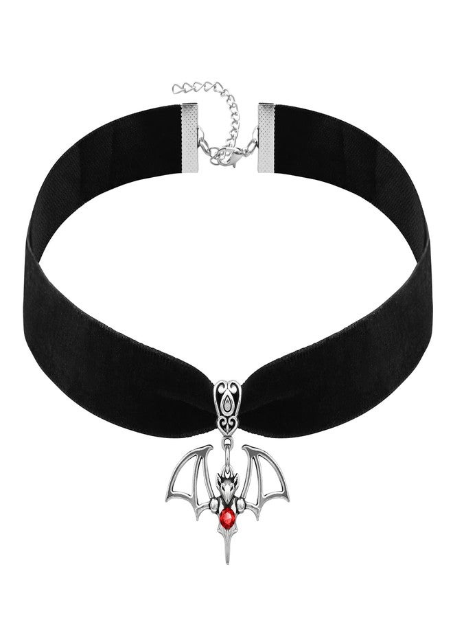 RareLove Halloween Costumes Black Velvet Gothic Collar Choker Retro Spider Necklace Alloy Plated Gothic Accessory for Women - Image 1