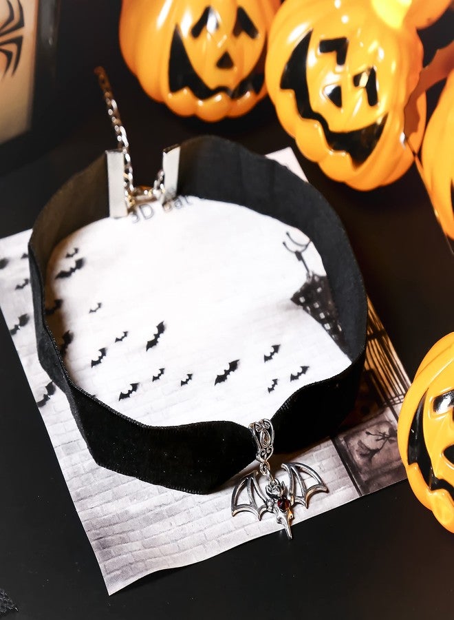 RareLove Halloween Costumes Black Velvet Gothic Collar Choker Retro Spider Necklace Alloy Plated Gothic Accessory for Women - Image 3
