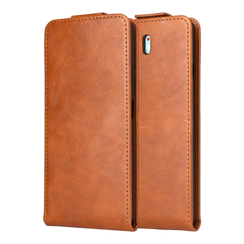HuHa Case Cover For Tecno Camon 40 Pro 4G/ 5G Magnetic Vertical Flip Leather Phone Case with Buckle(Brown) - Image 2