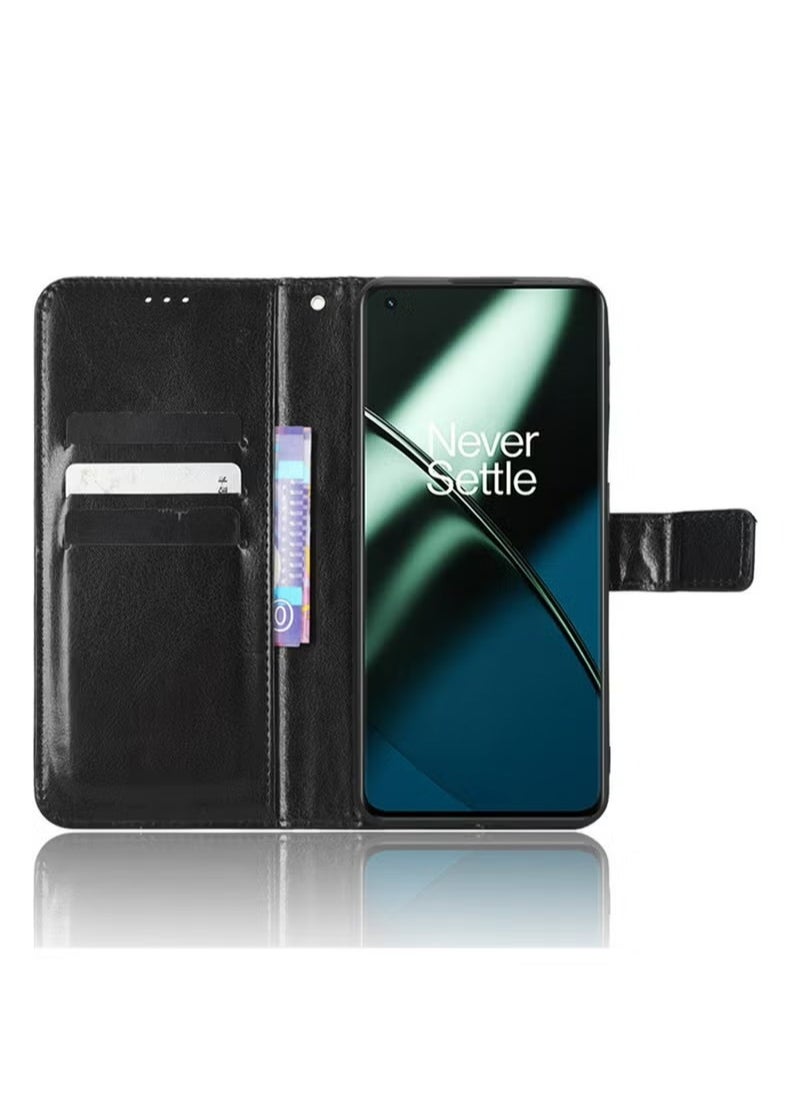 X-level OnePlus 11 5G Wallet Case Stand PU Leather Magnetic Closure Ultra Slim Flip Shockproof Anti-Fingerprint Anti-Scratch and Anti-Drop Protection Back Cover Card Slots  - Image 2