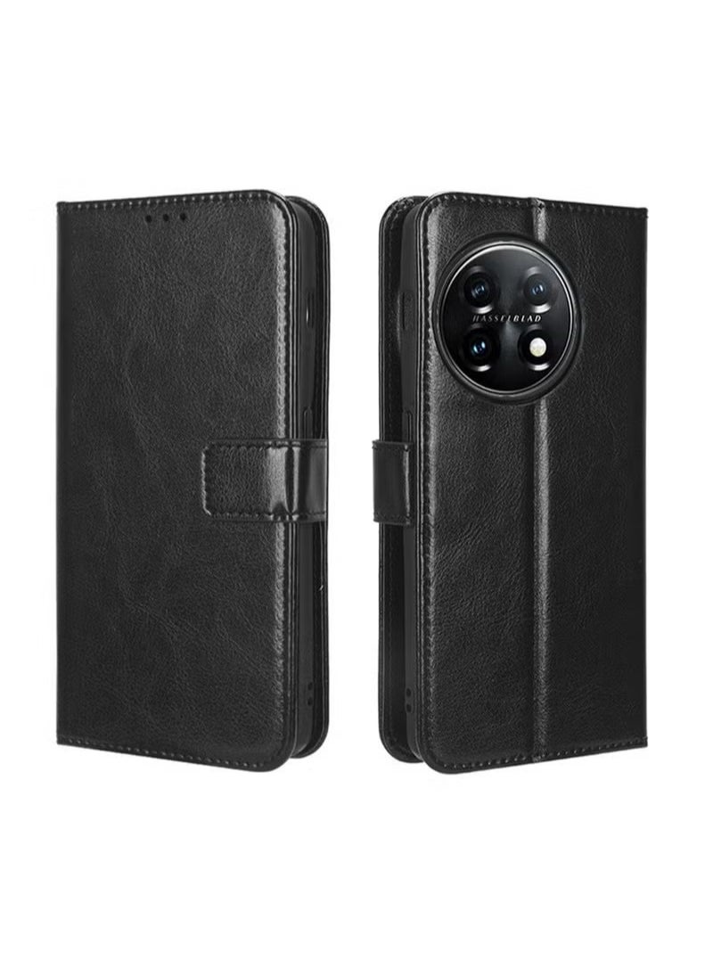 X-level OnePlus 11 5G Wallet Case Stand PU Leather Magnetic Closure Ultra Slim Flip Shockproof Anti-Fingerprint Anti-Scratch and Anti-Drop Protection Back Cover Card Slots  - Image 3