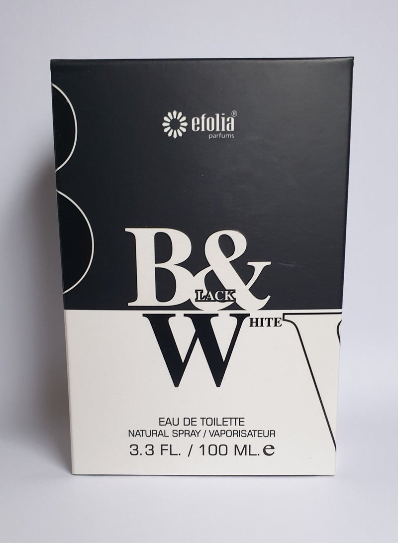 Efolia Black and White by Efolia – Long-Lasting Perfume for Men with Woody & Fresh Notes 100ml - Image 2