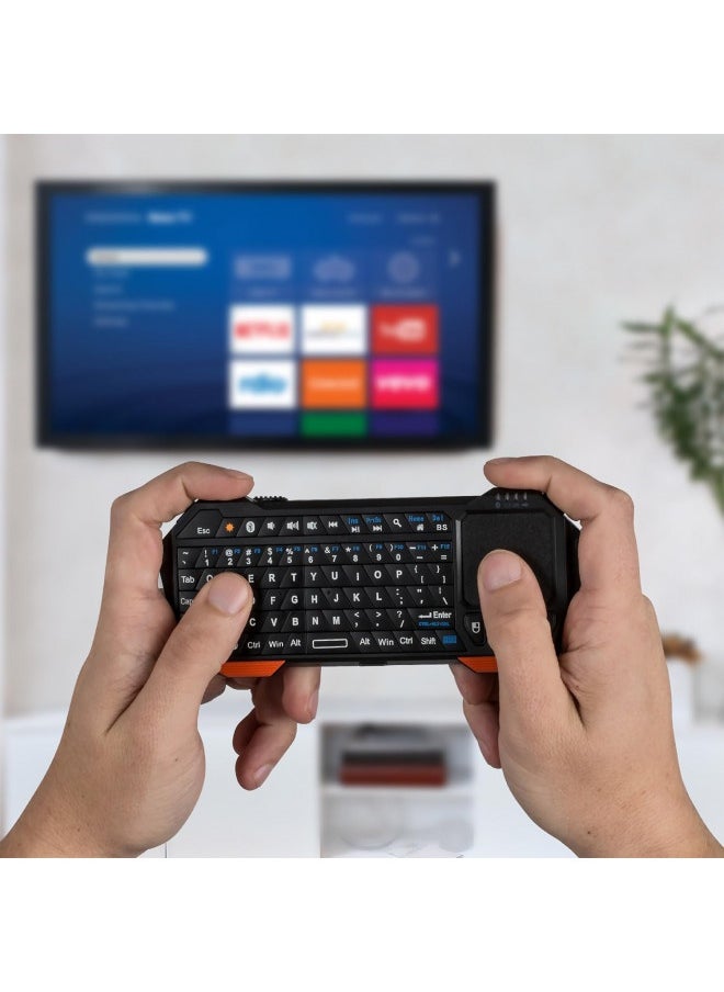 Fosmon Fosmon Mini Bluetooth Keyboard (Qwerty Keypad), Wireless Portable Lightweight With Built-In Touchpad, Compatible With Apple Tv, Ps4, Htpieces/Iptvvr Glasses, Smartphones And More  - Image 2