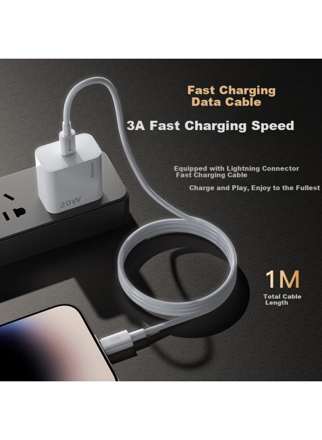 Newmine Apple Charger 20W Fast Charging 2M Set Compatible With Pd20W For Iphone 8-14 Data Cable - Image 3