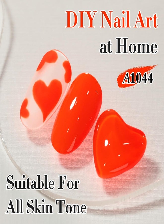 دابل ريذم طلاء أظافر جل مزدوج الإيقاع 0.50 أونصة، خالٍ من الهيما، نفس اللون، نفس الزجاجة، ذهبي، دائري، شفاف، محايد، طبيعي، حليبي، 15 مل، طلاء أظافر جيلي بالأشعة فوق البنفسجية، فن اصنعه بنفسك في المنزل (برتقالي نيون-C1044) - Image 4