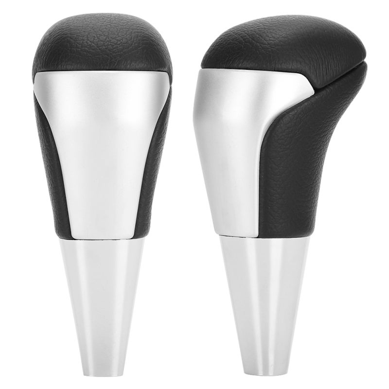 Gear Shift Knob: Leather Aluminum Construction - Precise Perfect Fit, Simple Fast Installation Automatic Shift Lever for Toyota Hilux Revo Fortuner 2005-2016 Car Interior - Image 3