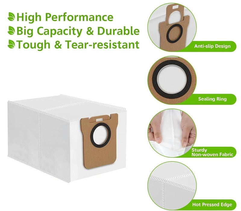 RODAK أكياس غبار بديلة RODAK متوافقة مع مكنسة XIAOMI MIJIA الروبوتية X10 X10 X20 برو X20 برو بلس B101CN OMNI 1S 5 قطع - Image 3