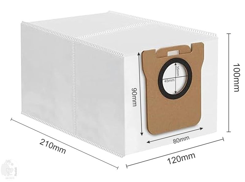 RODAK أكياس غبار بديلة RODAK متوافقة مع مكنسة XIAOMI MIJIA الروبوتية X10 X10 X20 برو X20 برو بلس B101CN OMNI 1S 5 قطع - Image 2