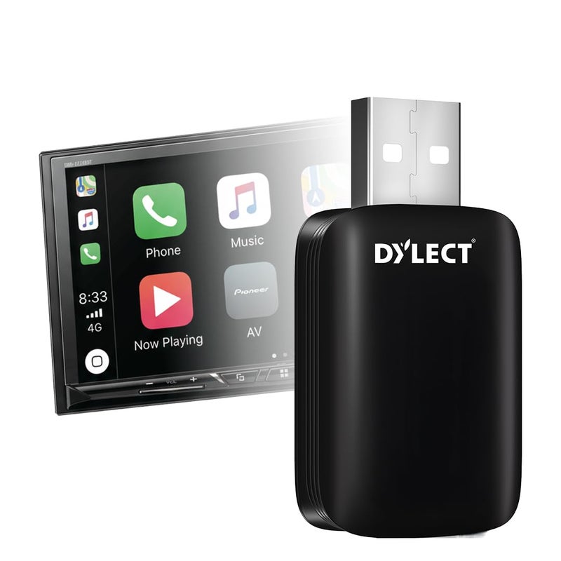 Dylect® AirDrive Wireless CarPlay & Android Auto Adapter | Convert Wired CarPlay/Android Auto to Wireless | Plug & Play USB Dongle with Bluetooth 5.4, Dual-Band Wi-Fi & USB-C to USB-A Cable for Cars - Image 1