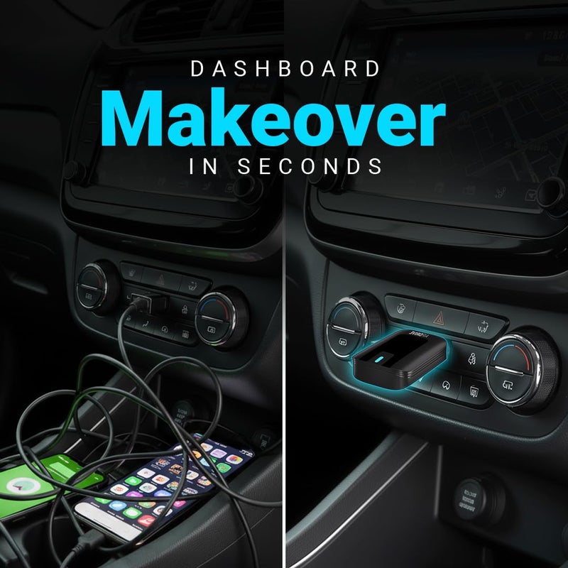 Dylect® AirDrive Wireless CarPlay & Android Auto Adapter | Convert Wired CarPlay/Android Auto to Wireless | Plug & Play USB Dongle with Bluetooth 5.4, Dual-Band Wi-Fi & USB-C to USB-A Cable for Cars - Image 3