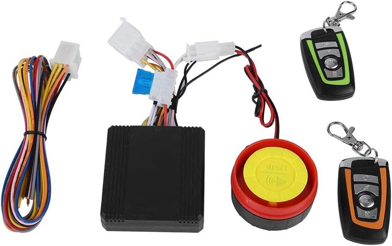 Demeras 12V Motorcycle Alarm Anti-Theft Security Alarm Remote Control Engine Start Universal - Image 1