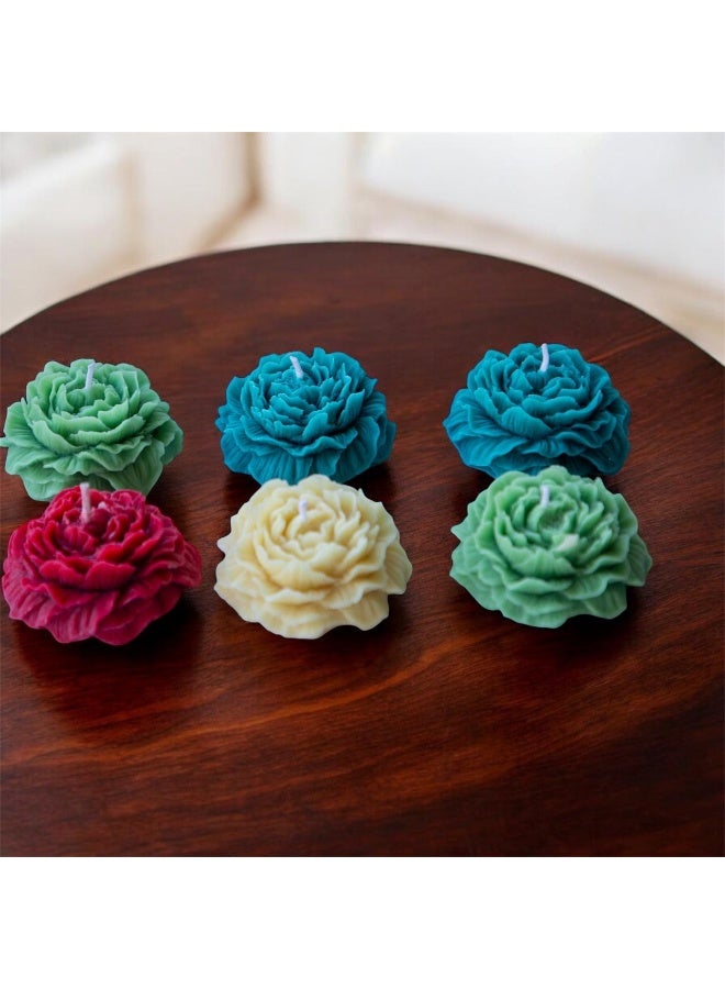 تابلوهاتي مجموعة شموع معطرة على شكل ورود - Image 1