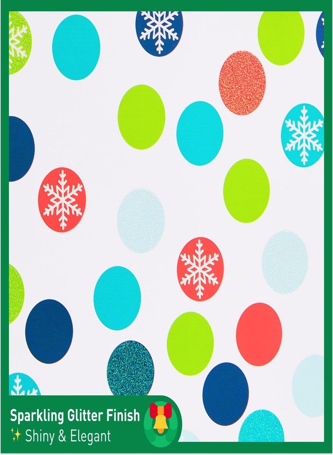 SUNCOLOR Small Christmas Gift Bags with Tissue Paper, 6 Pack Holiday Theme Bags in 3 Festive Designs, 7x9x4 Inches, Red Navy White with 12 Sheets Tissue Paper - Image 3
