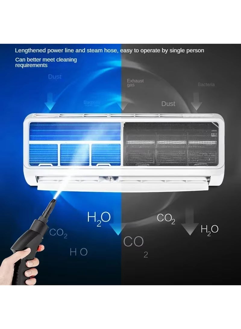 EzzySo 2500 واط جهاز تنظيف بخاري محمول عالي الحرارة لتنظيف مكيف الهواء وشفاط المطبخ وآلة بخار السيارة والأرضيات والمزيد - Image 5