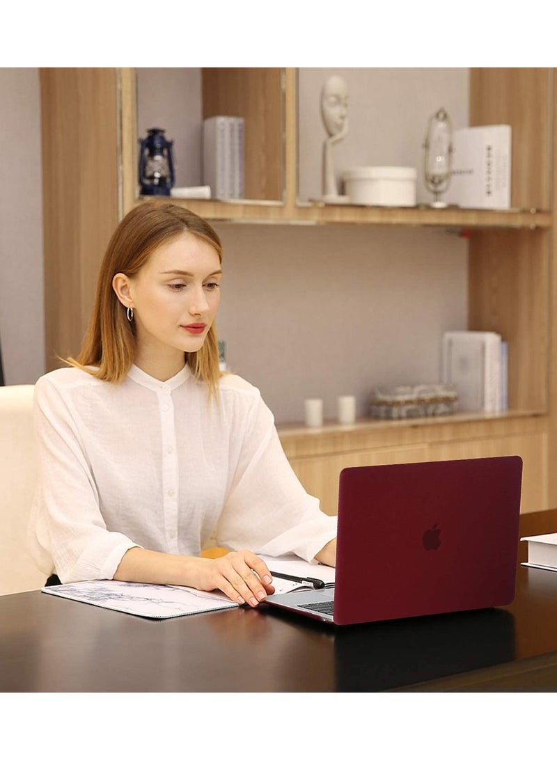 Compatible for MacBook Pro 13-Inch 2016 to 2020 Release A2338 M1 A2289 A2251 A2159 A1989 A1706 A1708 with or Without Touch Bar Hard Shell Case Cover and Screen Protector Wine Red - Image 4