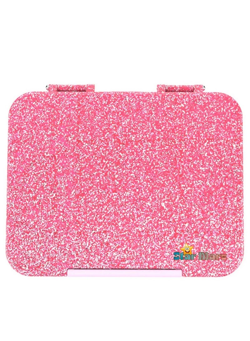 Starmarz Starmarz Bento Glitter Lunch Box (Little Princes ) 4-6 Compartments, 3 pcs sandwitch Cutter ,2 pc's fruit picker , Capacity: 1195ml,Ditachable Tray. - Image 5