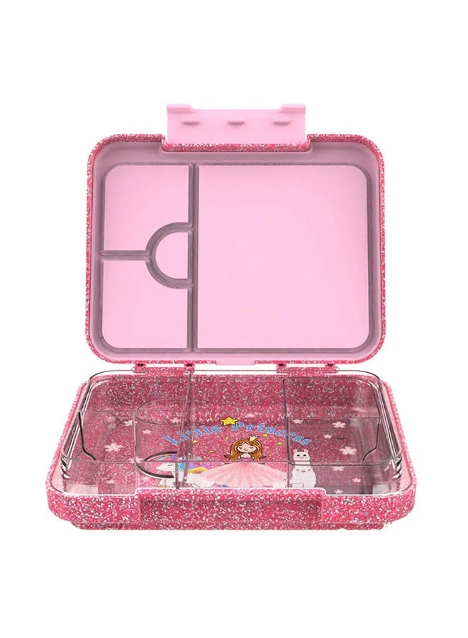 Starmarz Bento Glitter Lunch Box (Little Princes ) 4-6 Compartments, 3 pcs sandwitch Cutter ,2 pc's fruit picker , Capacity: 1195ml,Ditachable Tray. - Image 3