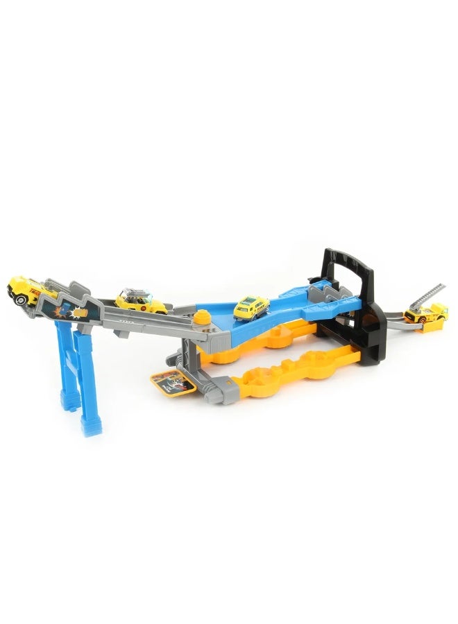 Vehicle Speed 6 Pieces Slip Car 4 in 1 Set - Yellow - 981 - Image 2