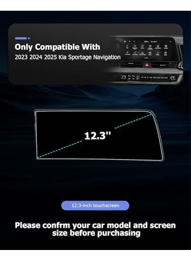 2025 Kia Sportage Accessories 2023 2024 2025 Nano Touch Screen Protector 12.3 Inch Navigation Display 2PCS - Image 3