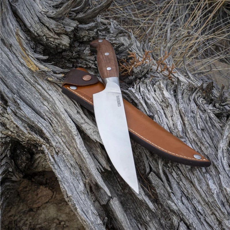 Barebones Wilderness Chef Knife with Leather Sheath - Image 4