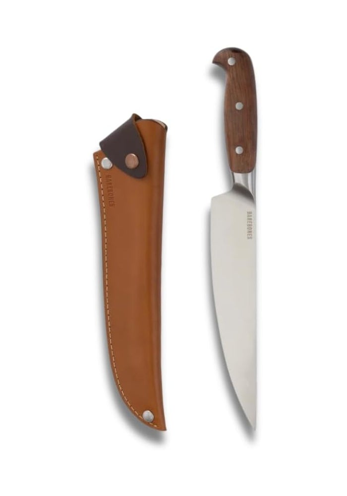 Barebones Wilderness Chef Knife with Leather Sheath - Image 1
