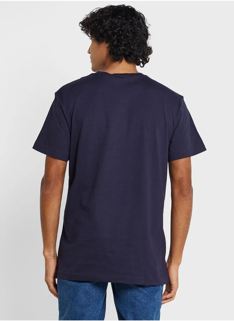 Calvin Klein Jeans Embroidered Badge Crew Neck T-Shirt